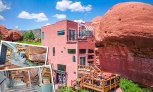 House Built Around 200 Million-Year-Old Red Rock in Colorado Boasts āFlintstonesā Living Experience