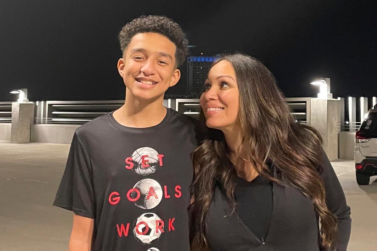Megan Garcia with her son Sewell Setzer III in an undated photo. (Courtesy of Megan Garcia via AP)