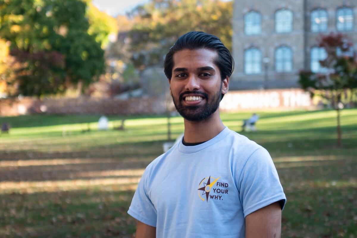 Haksheel Alleck after an interview with The Epoch Times at Lehigh University in Bethlehem, Pa., on Oct. 25, 2024. (Madalina Vasiliu/The Epoch Times)