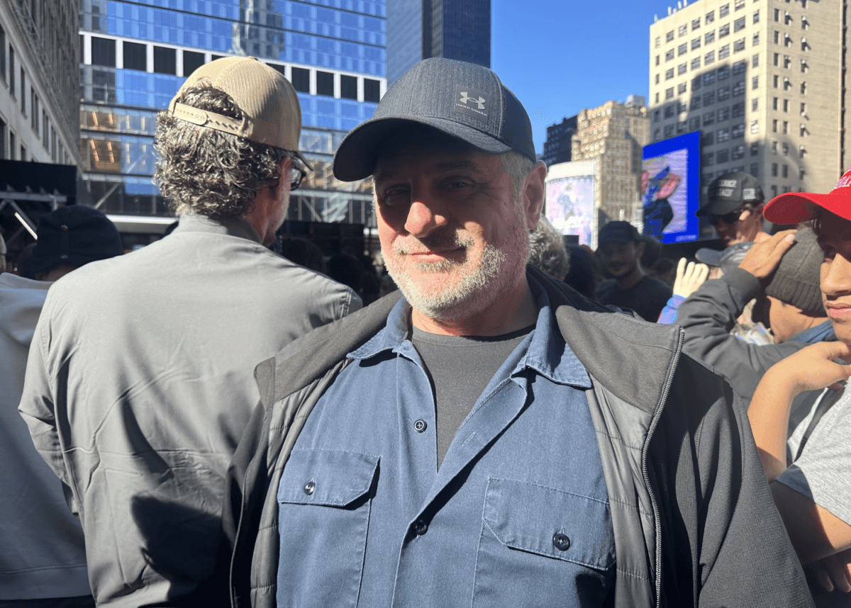 Trump Speaks at Madison Square Garden Rally 14 Michael Cytowicz in line for the Donald Trump rally at Madison Square Garden in New York City on Oct. 27, 2024. (Juliette Fairley/The Epoch Times)
