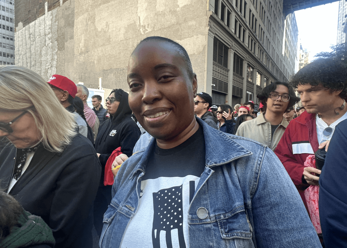 Trump Speaks at Madison Square Garden Rally 12 Ama Nwaifejokwu in line for the Donald Trump rally at Madison Square Garden in New York City on Oct. 27, 2024. (Juliette Fairley/The Epoch Times)