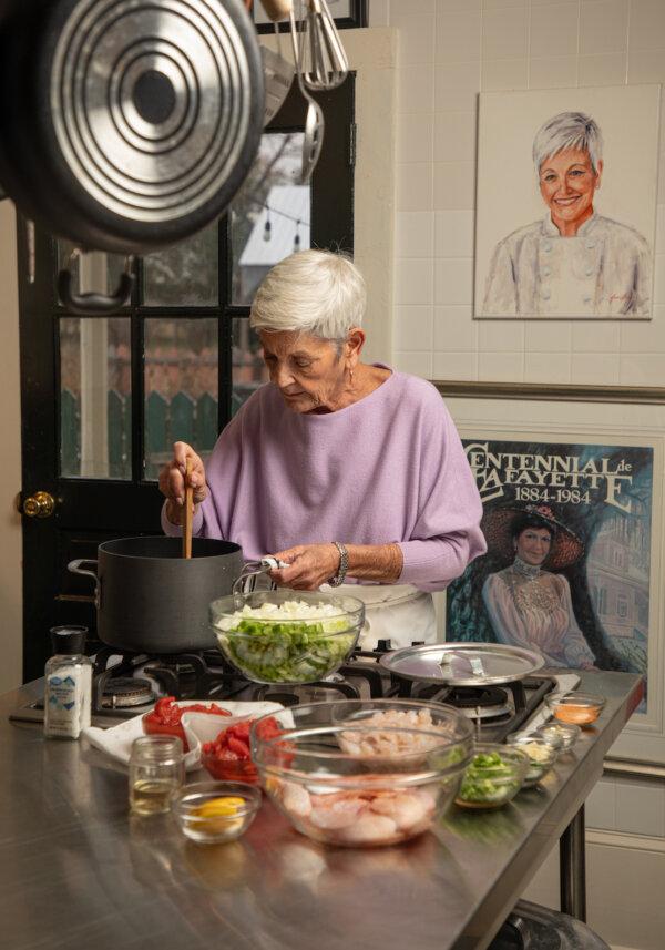 Bienvenu prepares a pot of bouillabaisse. (Randy Krause Schmidt for Susan Schadt Press)