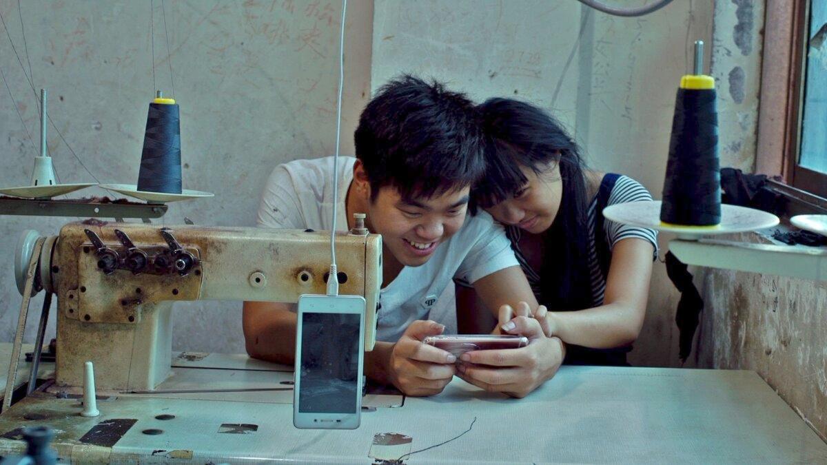 Lin Shao, 18, and Chen Wenting, 16, fell in love at the workshop and will soon be starting a family, in "Homecoming." (Icarus Films)