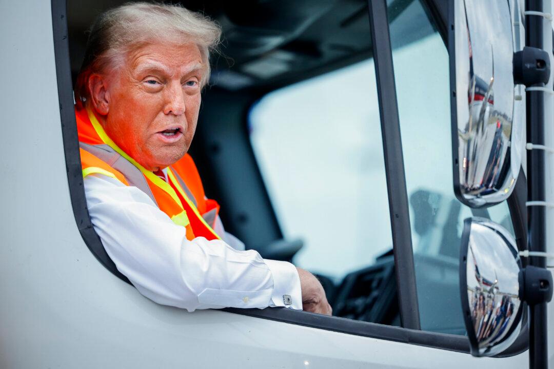 Trump Speaks to Press From Garbage Truck Amid Fallout From Biden ‘Garbage’ Comment