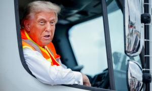 Trump Speaks to Press From Garbage Truck Amid Fallout From Biden ‘Garbage’ Comment