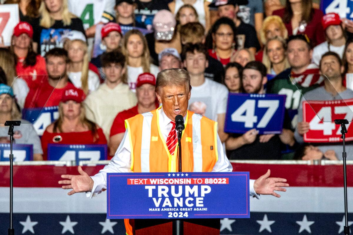 Former US president and Republican presidential nominee Donald Trump speaks at a campaign rally at Resch Center in Green Bay, Wisconsin, on October 30, 2024. (Photo by Alex Wroblewski / AFP)