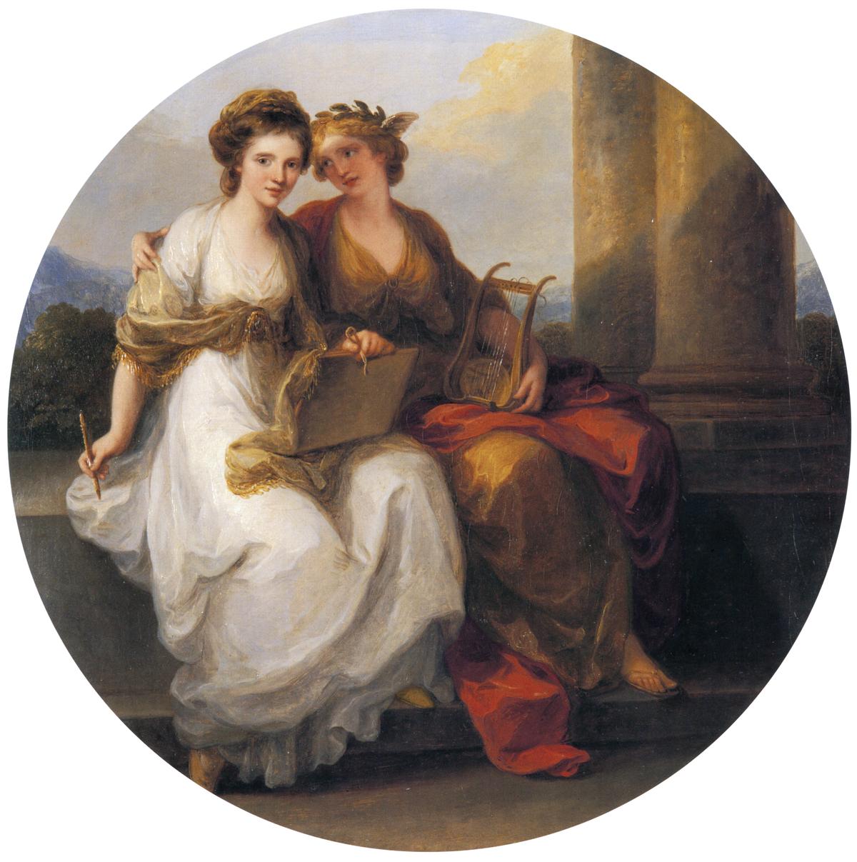 "The Artist in the Character of Design Listening to the Inspiration of Poetry," 1782, by Angelica Kauffmann. Oil on canvas. Kenwood House, London. (Public Domain)