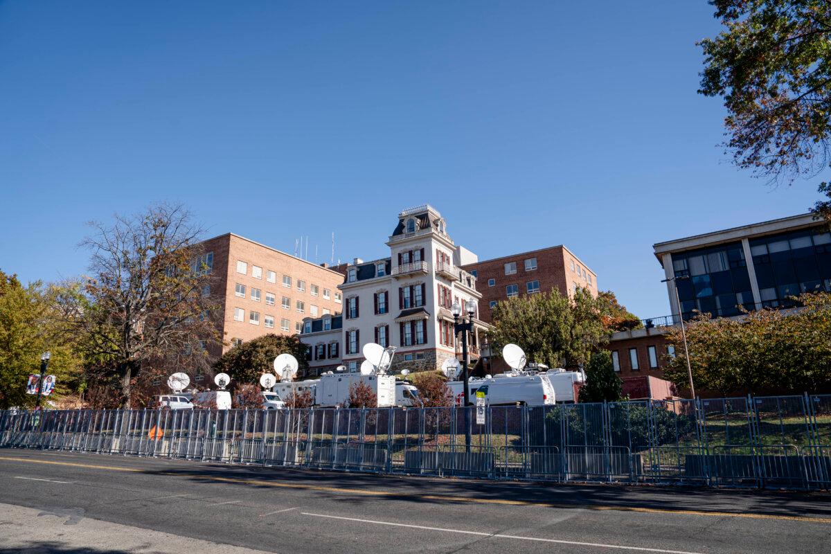 Howard University grounds ahead of Democratic presidential nominee Vice President Kamala Harris watch party in Washington on Nov. 5, 2024. (Madalina Vasiliu/The Epoch Times)