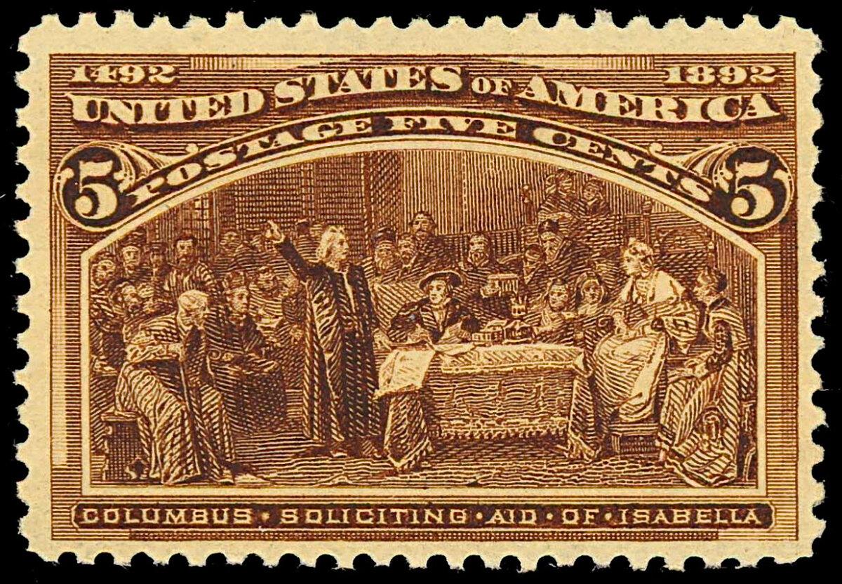 Christopher Columbus soliciting the aid of Isabella I. (Public Domain)