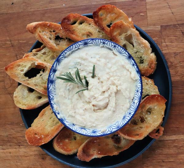 Kissed with lemon, this white bean dip comes together in a blender in about 60 seconds. (Gretchen McKay/Pittsburgh Post-Gazette/TNS)