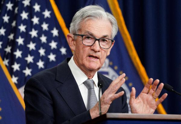 Federal Reserve Chair Jerome Powell answers a question at a press conference in Washington, on Nov. 1, 2023. (Kevin Lamarque/Reuters)