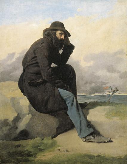 "The Exile," circa 1860 and 1870, by Antonio Ciseri. Oil on canvas; 15 3/4 inches by 12 1/4 inches. MASI Lugano, Switzerland. (PD-US)