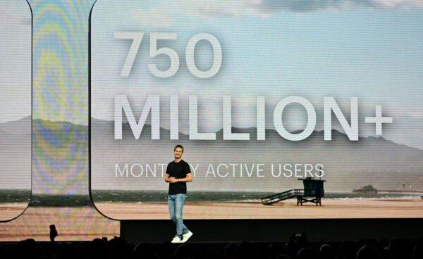 Evan Spiegel, founder and CEO of Snapchat, speaks at the 2023 Snap Partner Summit at the Barker Hangar in Santa Monica, California, on April 19, 2023. (Frederic J. Brown/AFP via Getty Images)