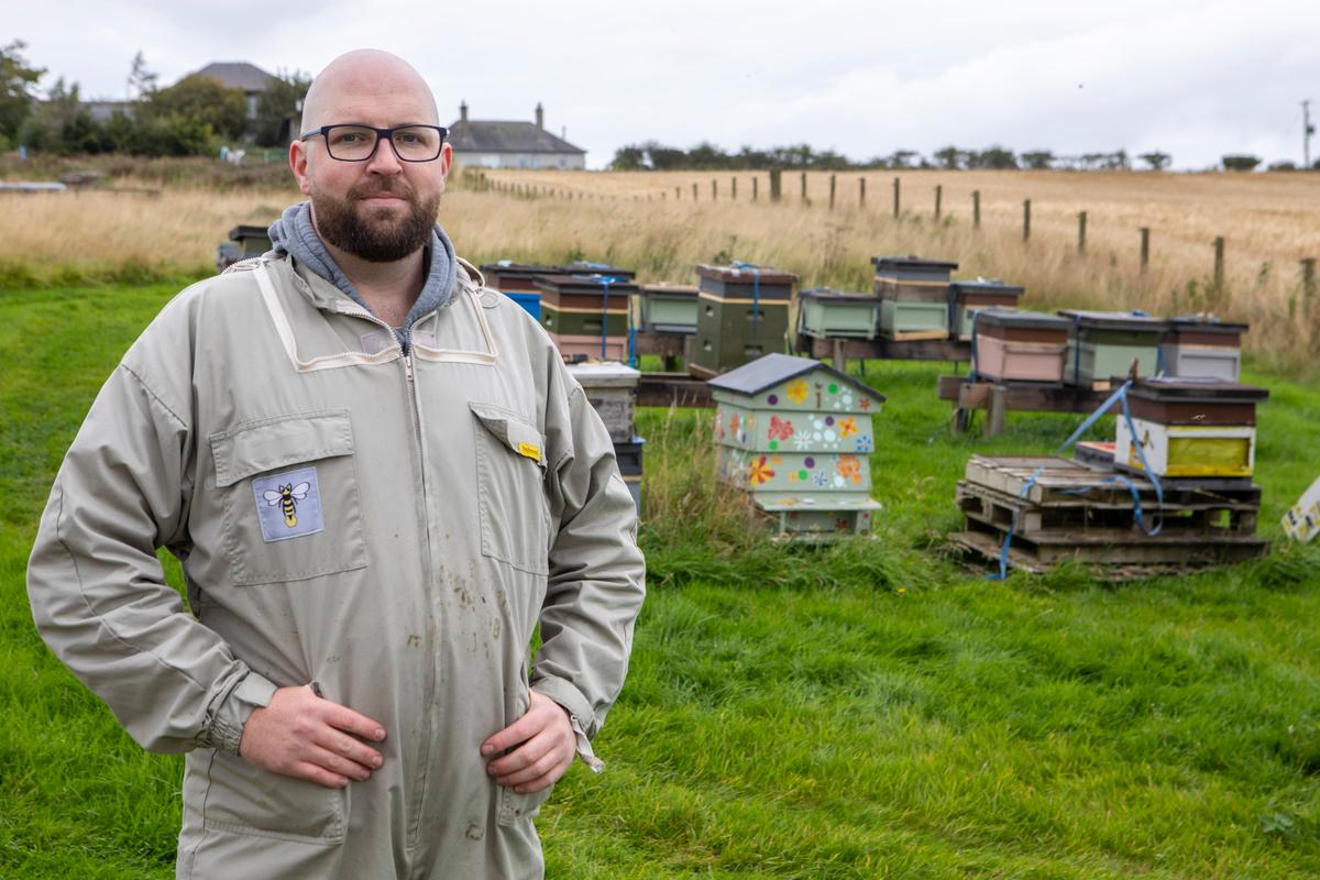 Ross Main started Main’s Apiaries with bees from his grandfather's last surviving hive. (SWNS)