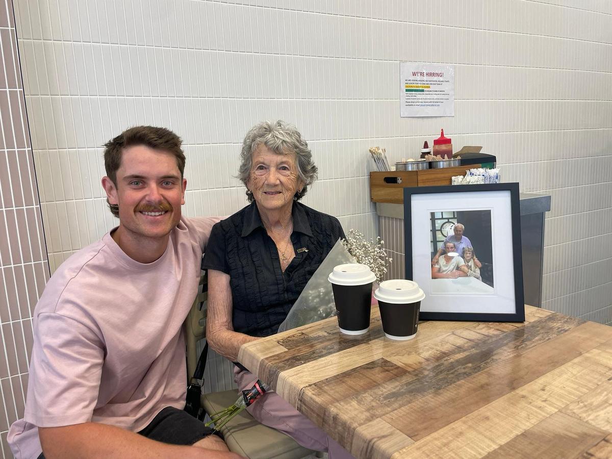 Jordan with his grandmother. (Courtesy of Jordan Garner)
