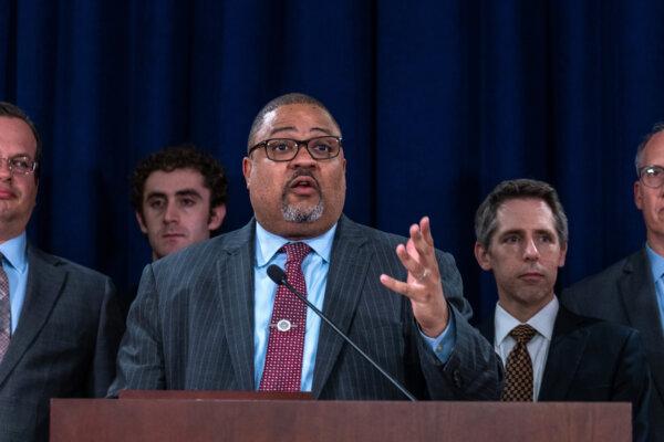 Manhattan District Attorney Alvin Bragg speaks at a press conference in New York City on May 30, 2024. (Spencer Platt/Getty Images)