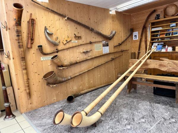 Alphorns in Habkern, Switzerland. (Jess Fleming / Pioneer Press)