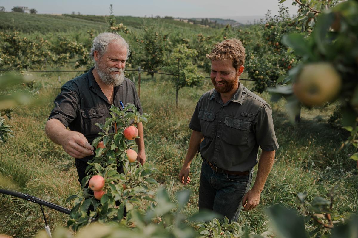 David Stelzer and his son, Zechariah, carry on the family's farming tradition. (Cole Gorman)