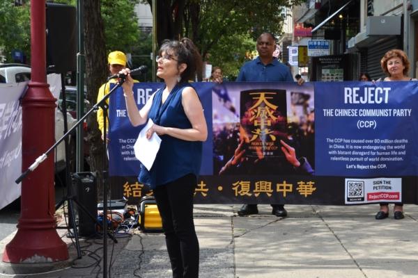 Christine Flowers, a lawyer and columnist, said communism is one of the most evil government forms. (Frank Liang/The Epoch Times)