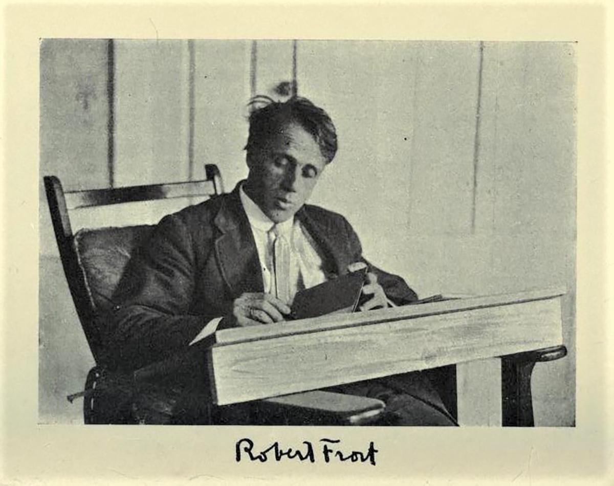 American writer Robert Frost from "Tendencies in Modern American Poetry" by Amy Lowell, 1917. Internet Archive. (Public Domain)