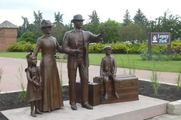 Studio Wast sculpture titled “Acres of Dreams” erected in Legacy Park, Fort Saskatchewan, Alta. (Courtesy of Don Begg)