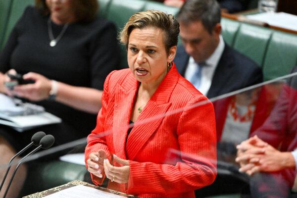Australian Minister for Communications Michelle Rowland during Question Time in the House of Representatives at Parliament House in Canberra, Australia, on March 27, 2023. (AAP Image/Mick Tsikas)