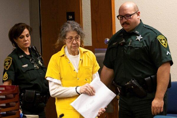 Susan Lorincz (C) enters the courtroom for her sentencing hearing in Ocala, Fla., on Nov. 25, 2024. (Doug Engle/Pool/Ocala Star-Banner via AP)