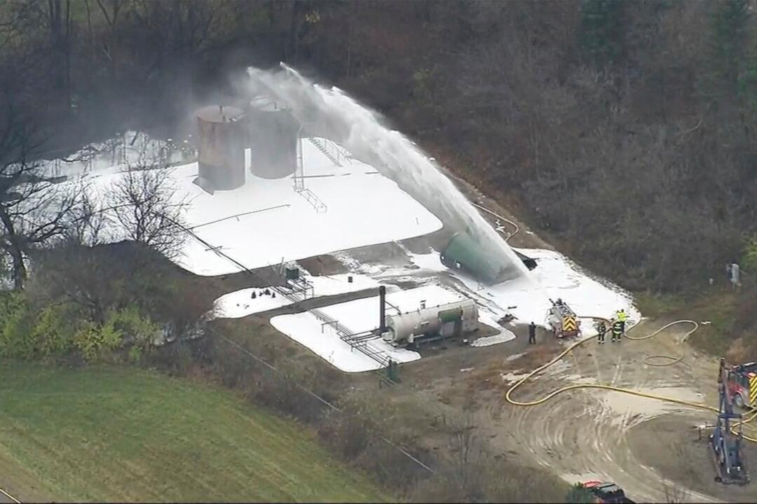 Tank Containing Oil Drilling Byproducts Explodes and Catches Fire Near GM Facility in Michigan