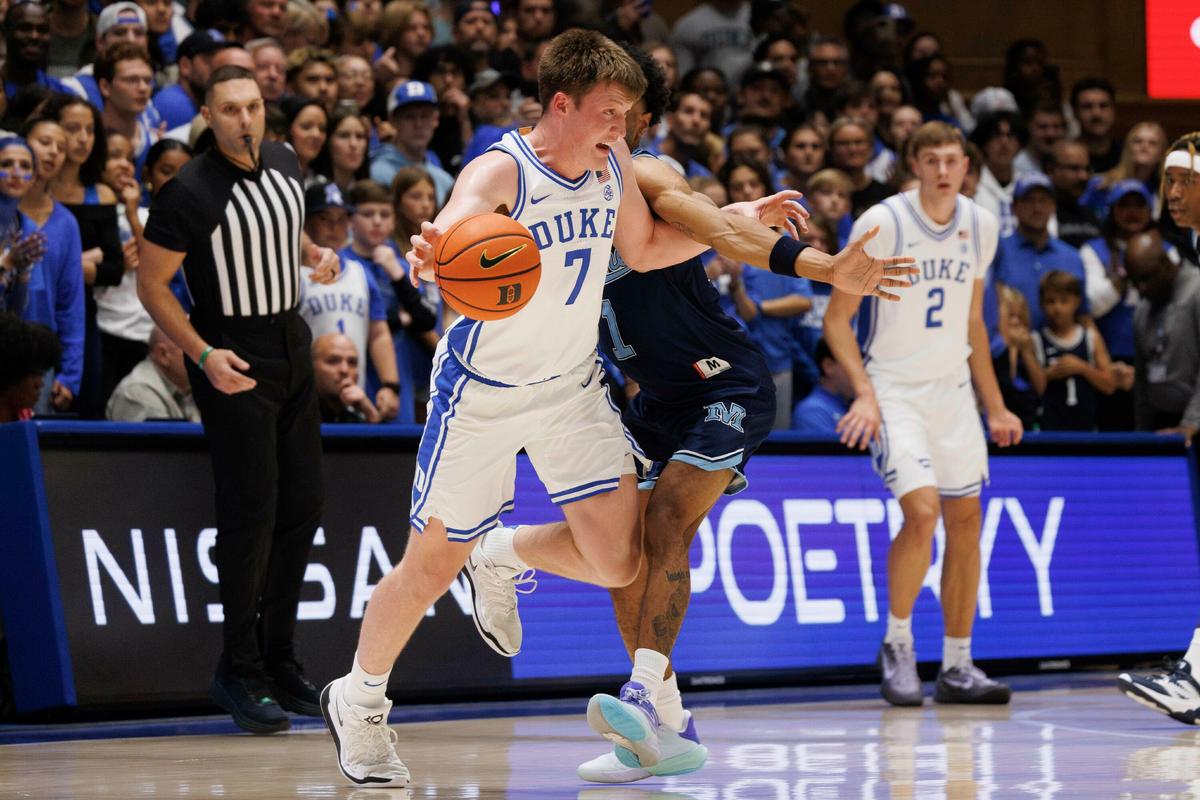 Freshmen Cooper Flagg, Kon Knueppel Help No. 7 Duke Roll Past Maine 96–62 in Season Opener