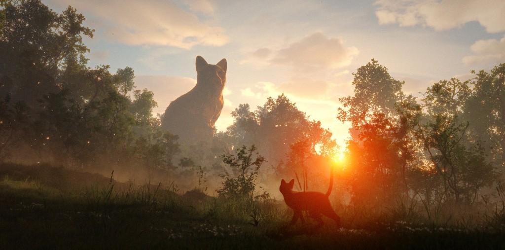 The cat arrives at an estate that loves cats, in "Flow." (Dream Well Studio)
