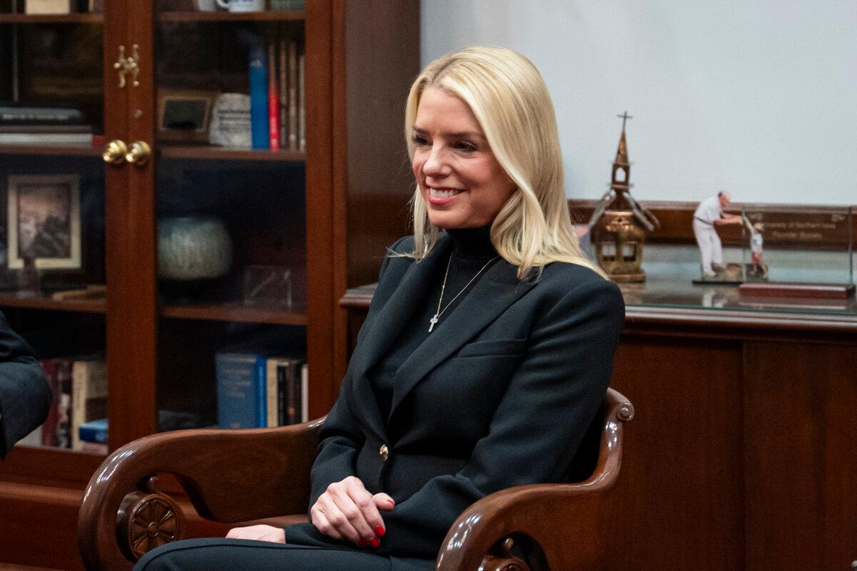 U.S. Attorney General nominee Pam Bondi on Capitol Hill in Washington on Dec. 2, 2024. (Madalina Vasiliu/The Epoch Times)