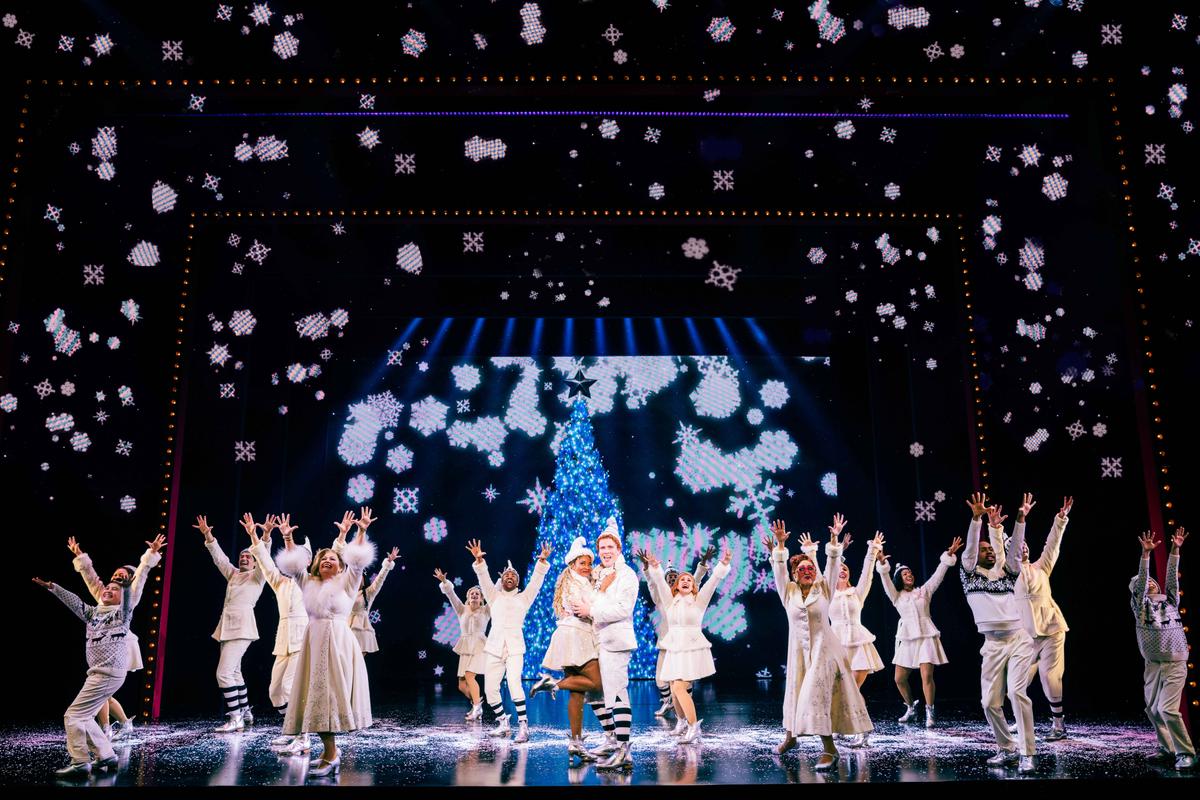 The cast of "Elf: The Musical." (Evan Zimmerman for MurphyMade)