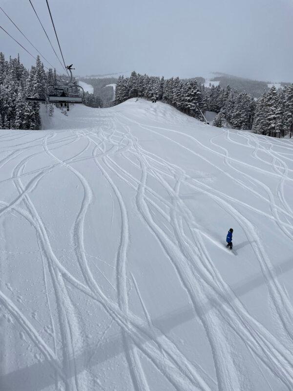 With wide runs and frequent snow dumps, Breckenridge ski resort is the perfect place to experience powder for the first time. (Alex Chhith/The Minnesota Star Tribune/TNS)