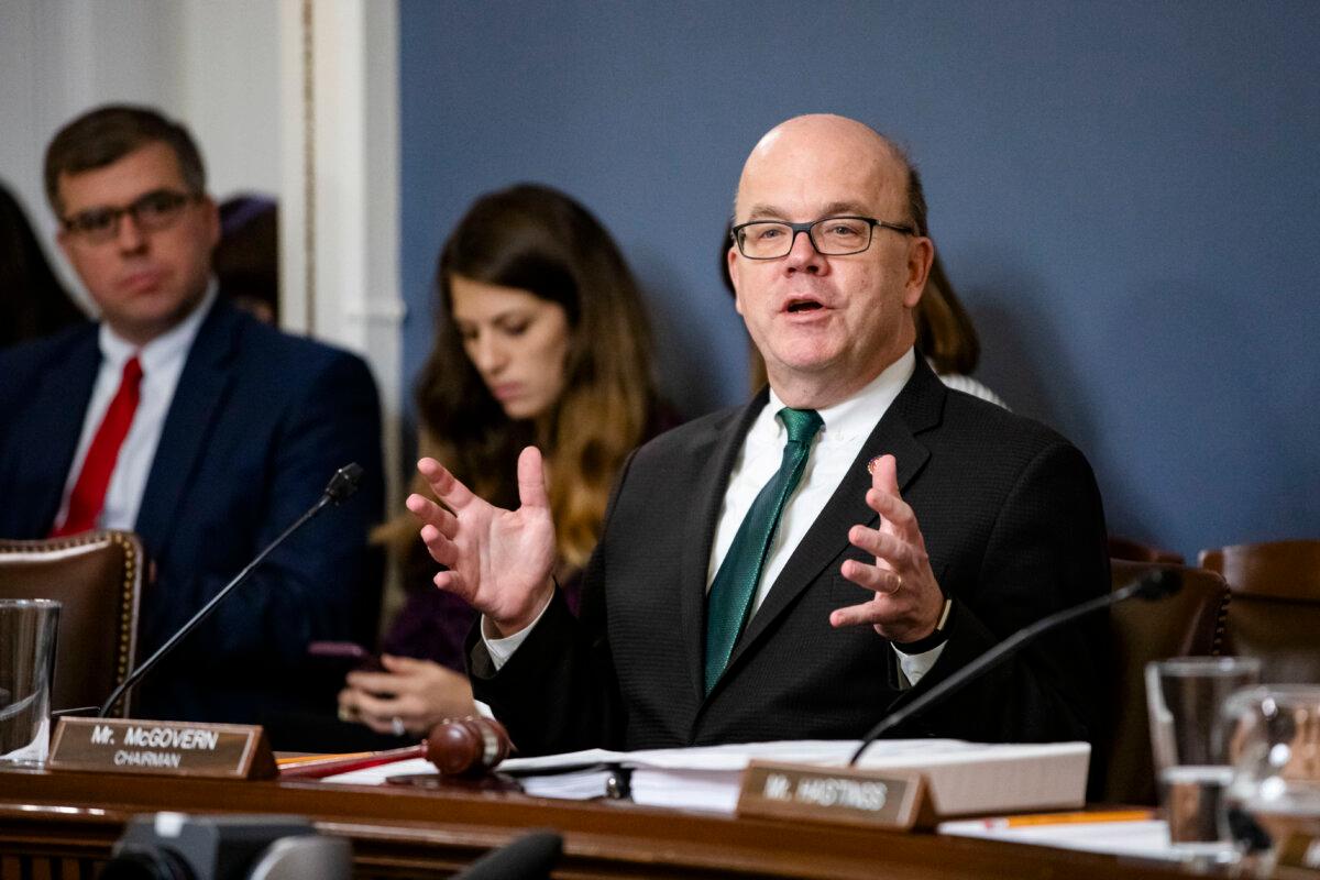 Committee Chairman Jim McGovern (D-Mass.) speaks during a House Rules Committee hearing in Washington on Dec. 17, 2019. (Samuel Corum/Getty Images)