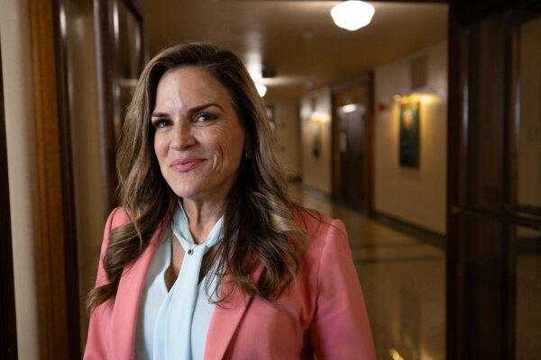Amy Reichert attends a San Diego Board of Supervisors meeting in San Diego, Calif., on Dec. 10, 2024. (John Fredricks/The Epoch Times)