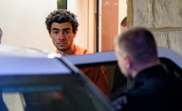 Luigi Mangione leaves the Blair County Courthouse in Hollidaysburg, Pa., on Dec. 10, 2024. (Jeff Swensen/Getty Images)