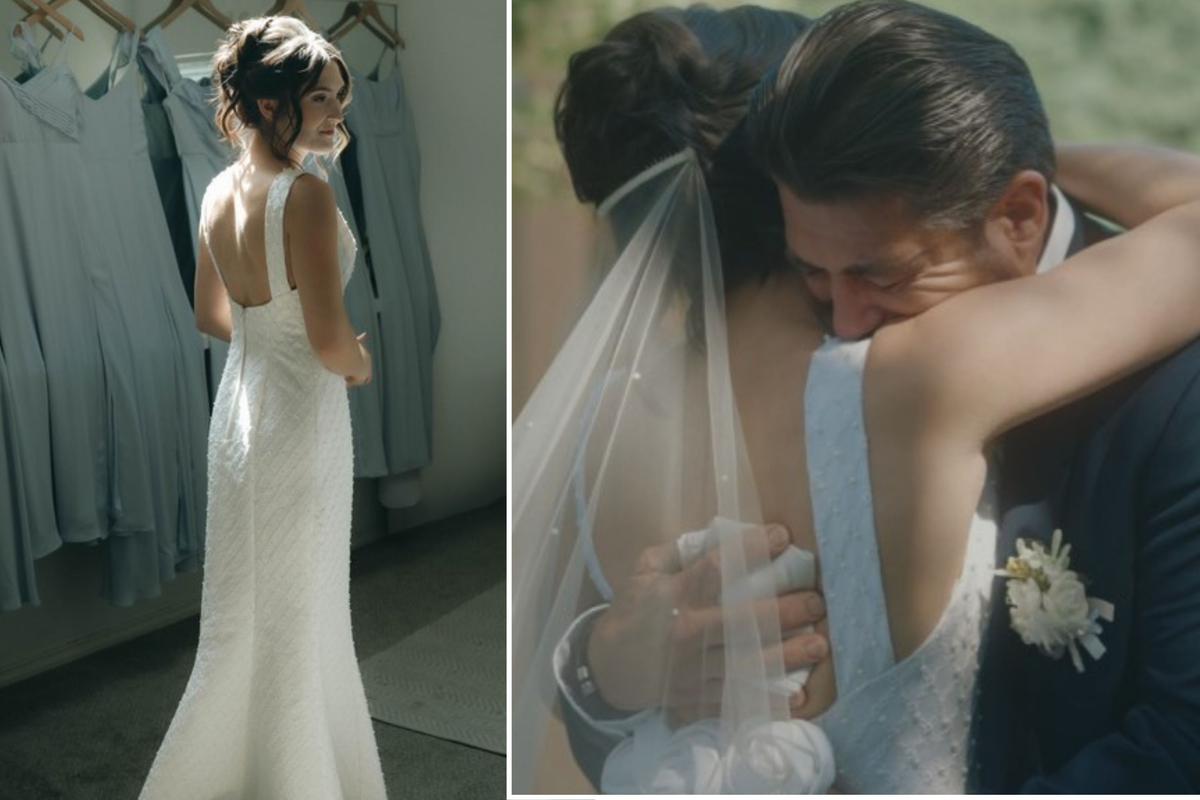 Bride Surprises Father by Wearing Late Mother’s Wedding Dress: VIDEO thumbnail