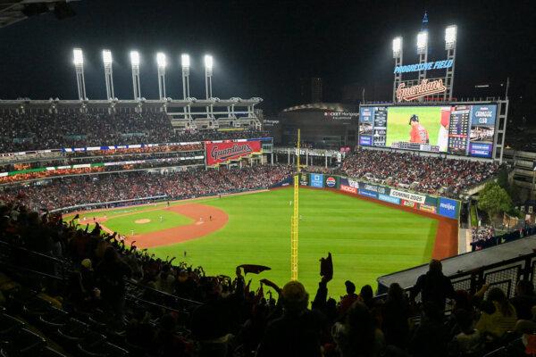 A general view during Game Five of the American League Championship Series between the New York Yankees and Cleveland Guardians at Progressive Field in Cleveland, Ohio, on Oct. 19, 2024. (Nick Cammett/Getty Images)