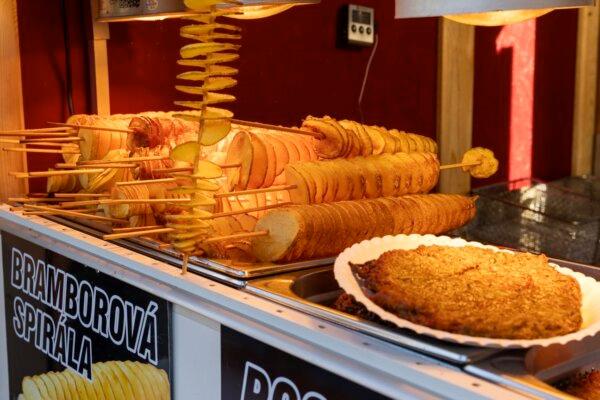 Chips on a stick at a Christmas in Prague, Czech Republic, November 2024. (Courtesy of Kevin Friesen)