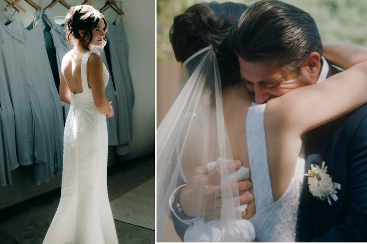 Bride Surprises Father by Wearing Late Mother’s Wedding Dress: VIDEO