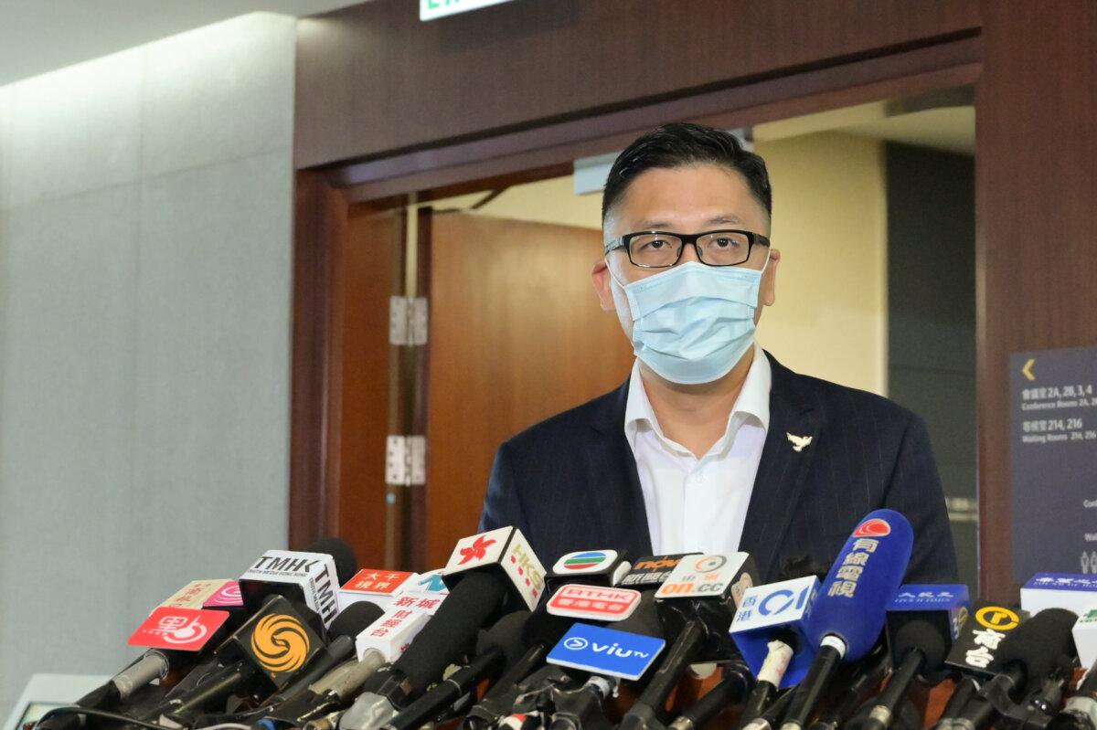 Former Hong Kong Democratic Party Legislative Councillor Lam Cheuk-ting on Nov. 30, 2020. (Bill Cox/The Epoch Times)