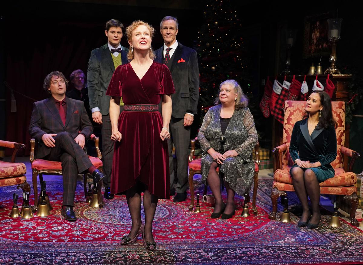 Kimberly Doreen Burns and the cast of "A Child's Christmas in Wales." (Carol Rosegg)