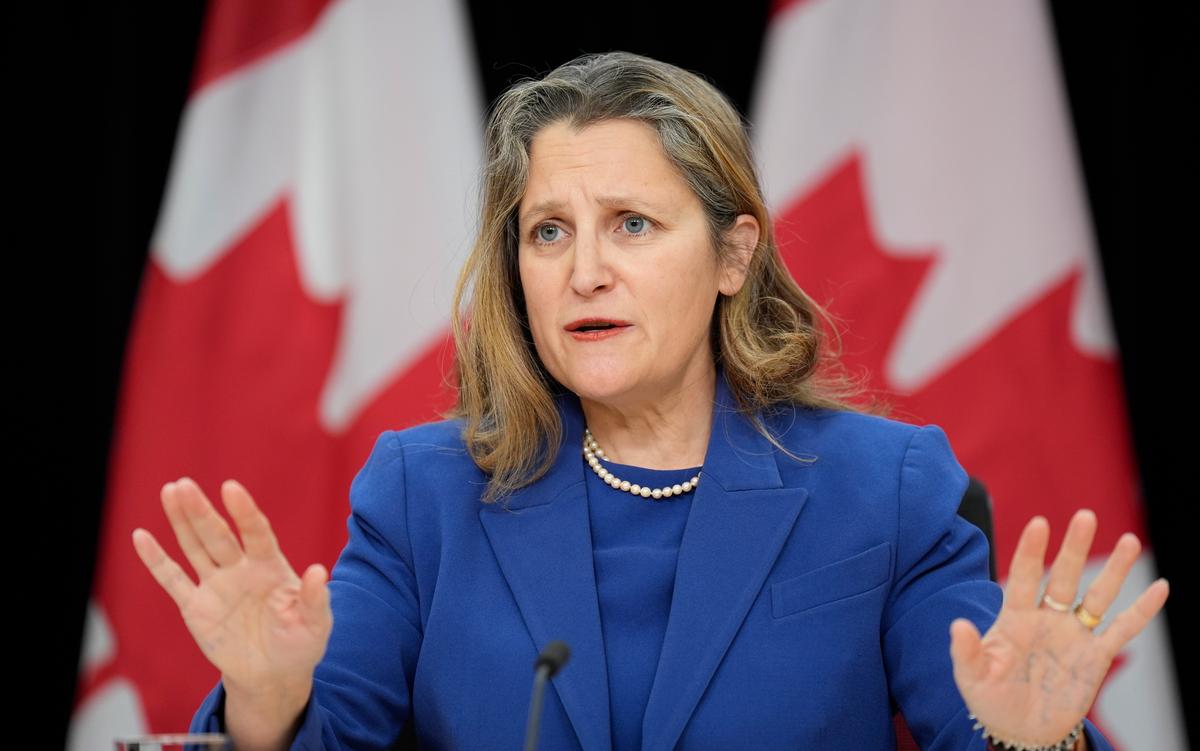 Freeland Violated Election Act in Press Conference Comments: Elections Canada