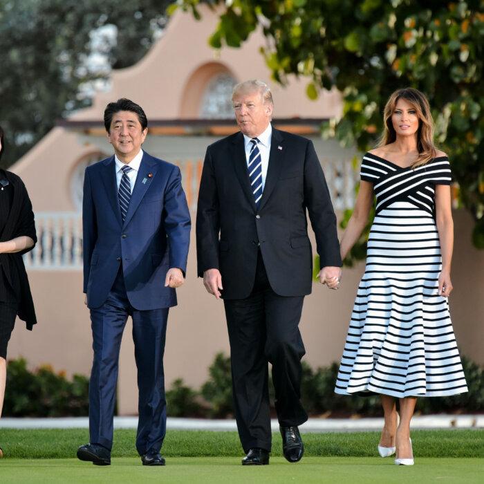 Trump Hosts Widow of Former Japanese Prime Minister Abe at Mar-a-Lago
