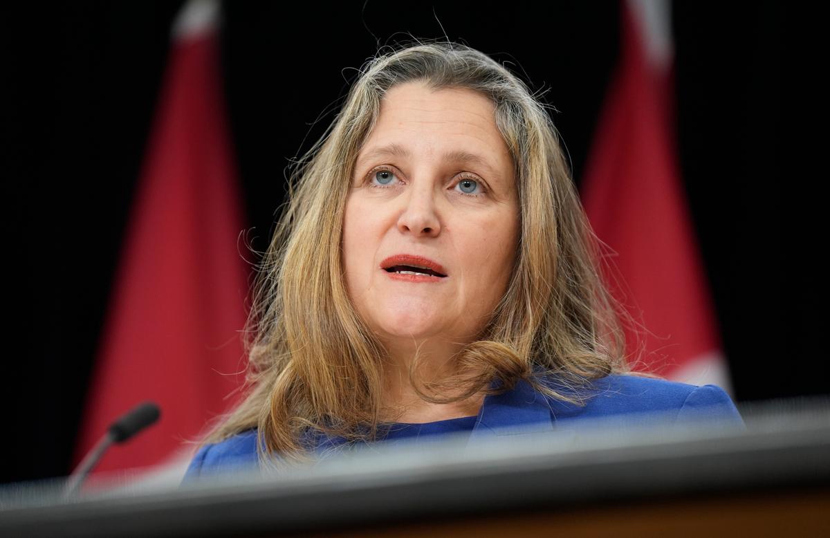Freeland to Announce Liberal Leadership Bid Within the Next Week