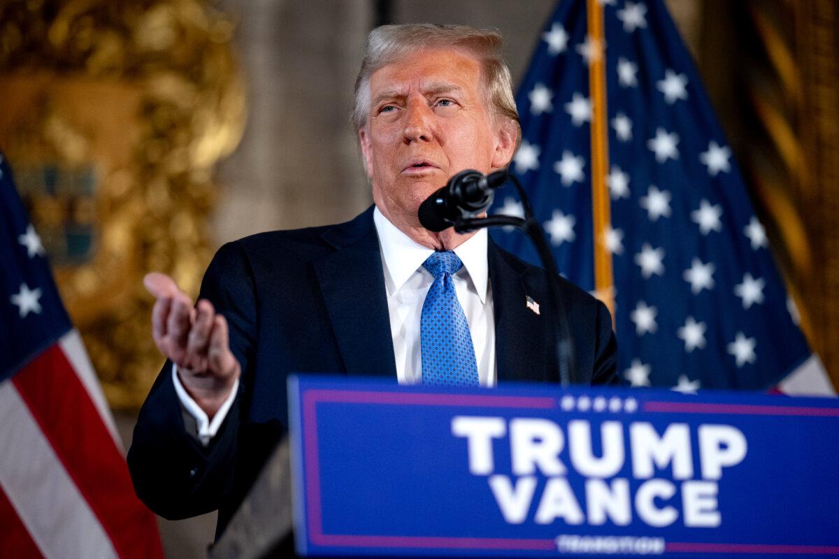 President-elect Donald Trump speaks at a press conference at his Mar-a-Lago resort in Palm Beach, Fla. on Dec. 16, 2024. (Andrew Harnik/Getty Images)