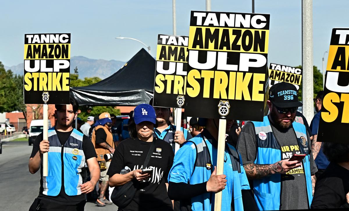 Teamsters Strike Against Amazon at Multiple Sites Ahead of Holidays