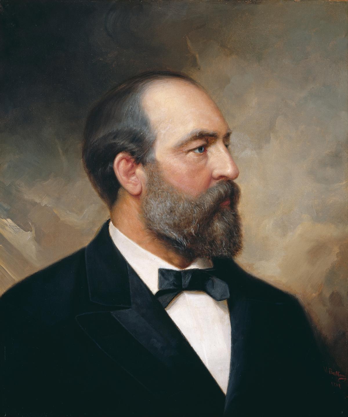 Portrait of James Garfield, 1881, by Ole Peter Hansen Balling. National Portrait Gallery, Washington. (Public Domain)