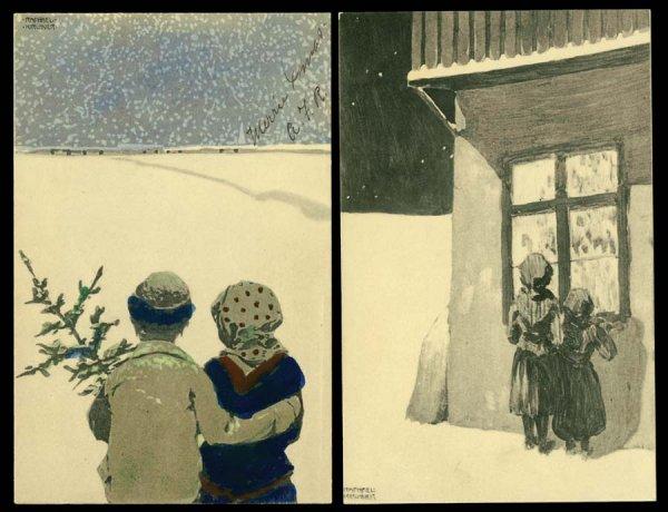 “Christmas pictures” by Raphael Kirchner. (Public Domain)