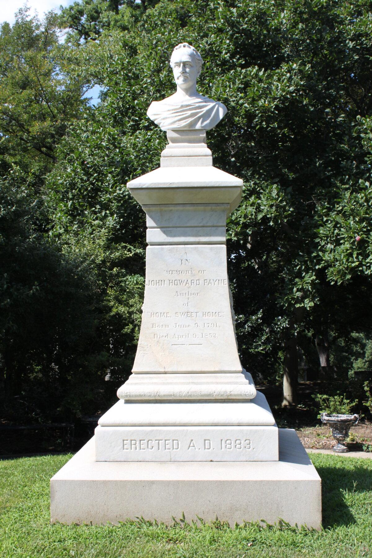 John Howard Payne's memorial stone in Oak Hill Cemetery in Washington. (<a href="https://www.flickr.com/photos/194254226@N04/52447042596/">engineerchange</a>/<a href="https://creativecommons.org/licenses/by/2.0/">CC BY 2.0</a>)